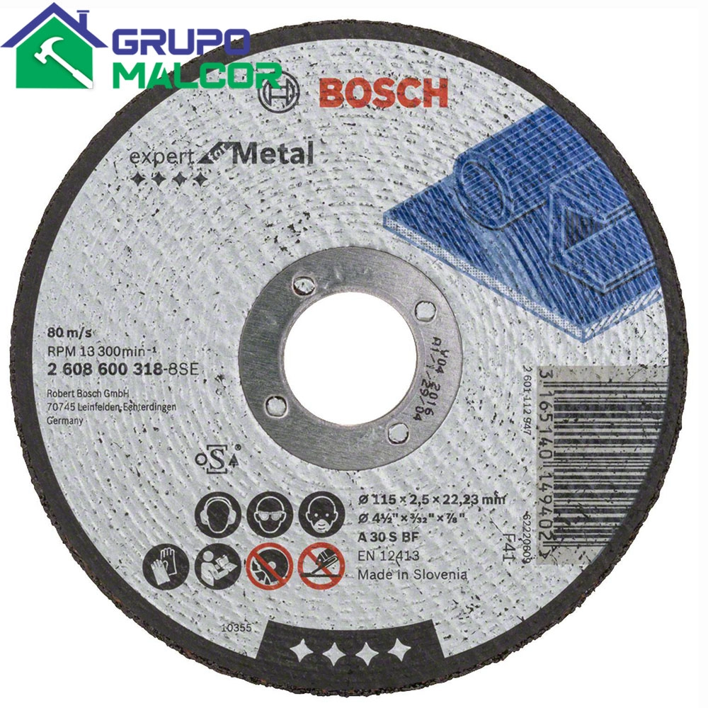 Disco Corte Metal 4 1/2" Bosch