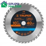 Disco Para Madera, 10" X 40 Dientes Centro 1", Truper