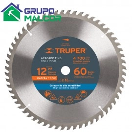 Disco para madera, 12"x60 dientes centro 1", Truper