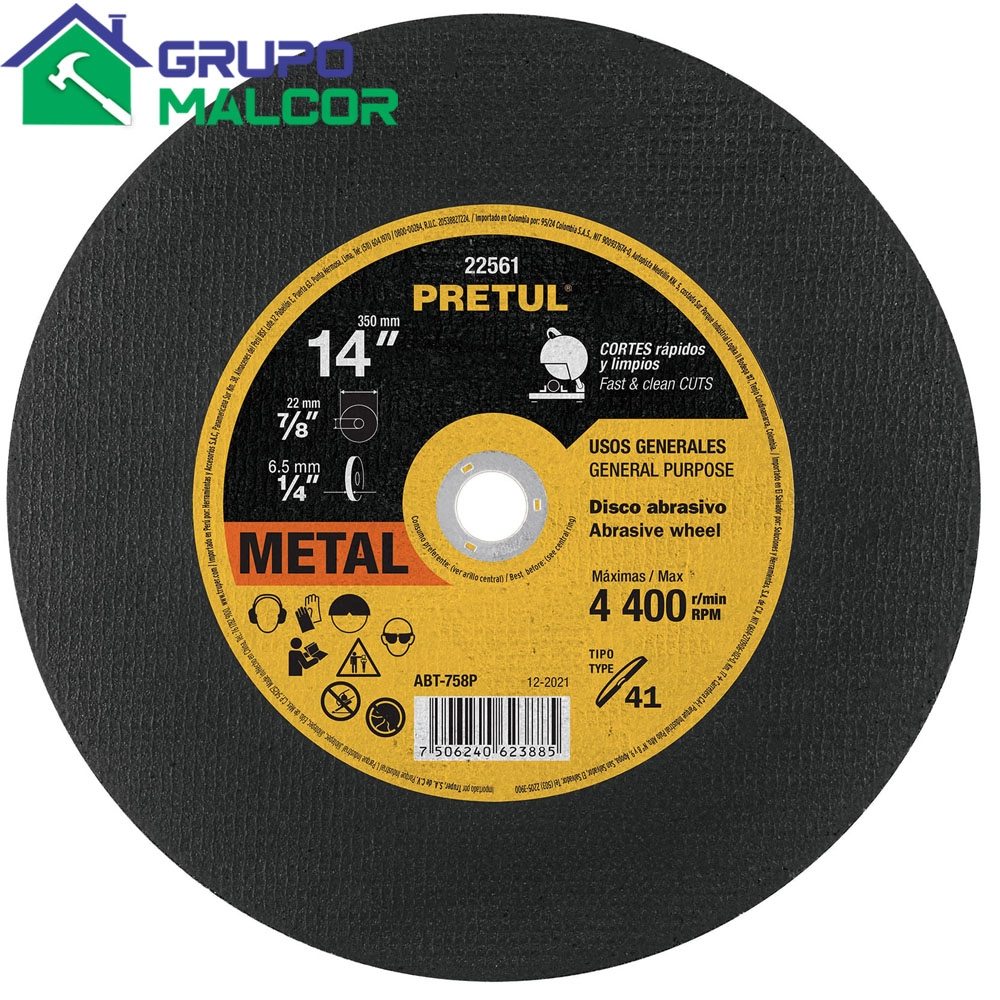 Disco Corte Metal 14" Pretul