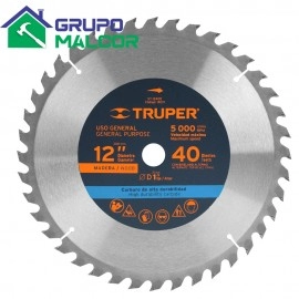 Disco para madera, 12X40D TRUPER