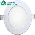 Foco Plano Empotrable Luz Blanca Base Blanca 4W