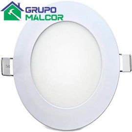 Foco Plano Empotrable Luz Blanca Base Blanca 4W