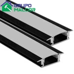 Canaleta Led Negro 2M