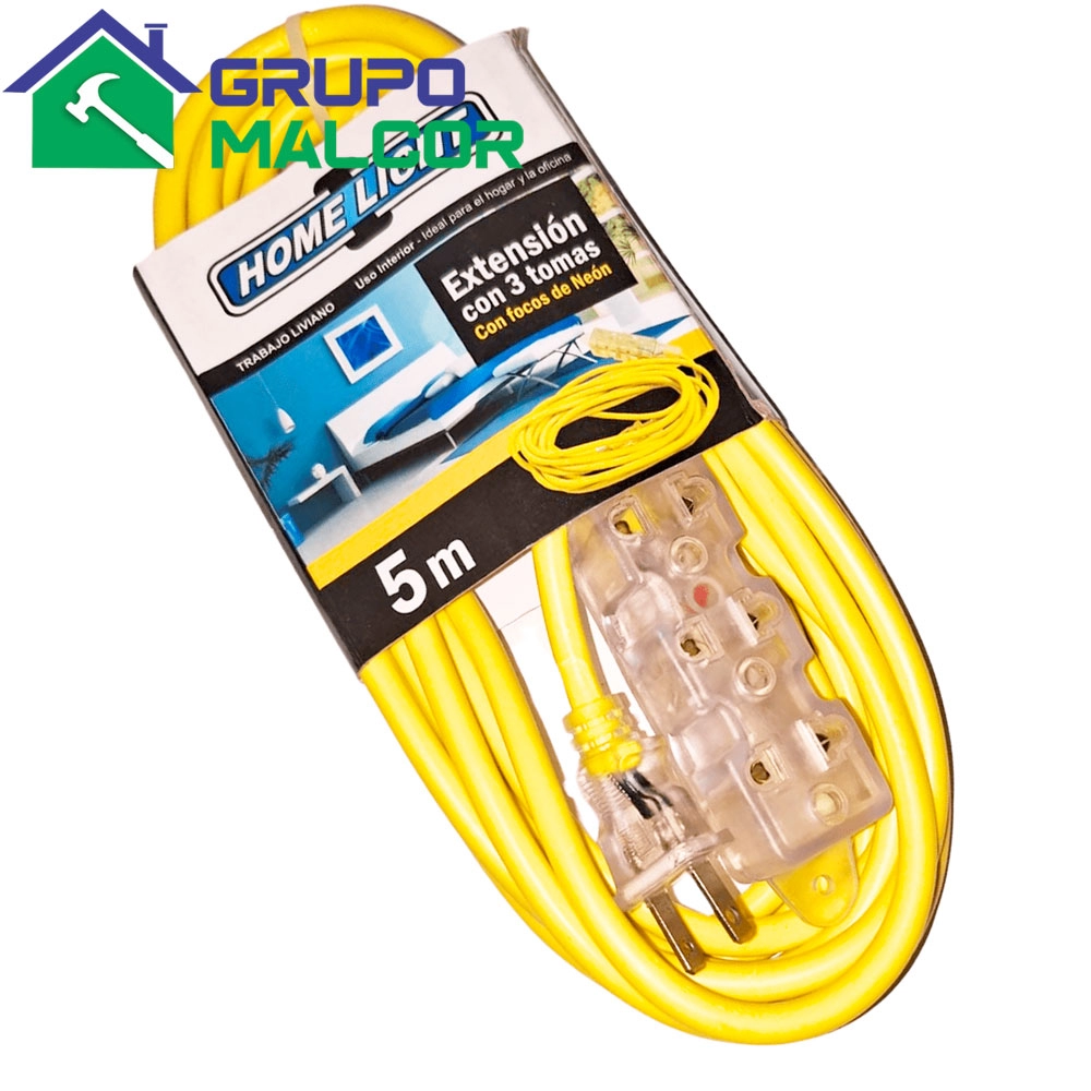 Extension Electrica Amarilla 3M HOME LIGTH
