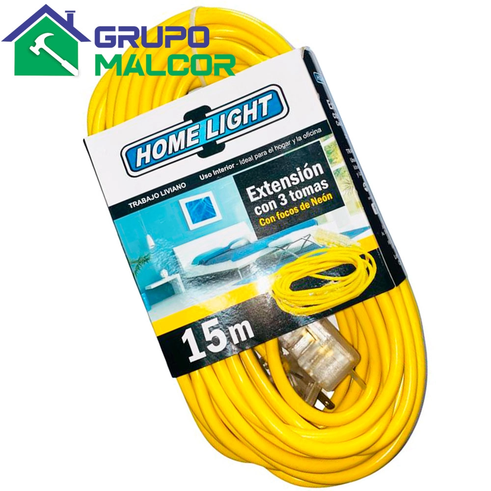 Extension Electrica Amarilla 15M HOME LIGTH