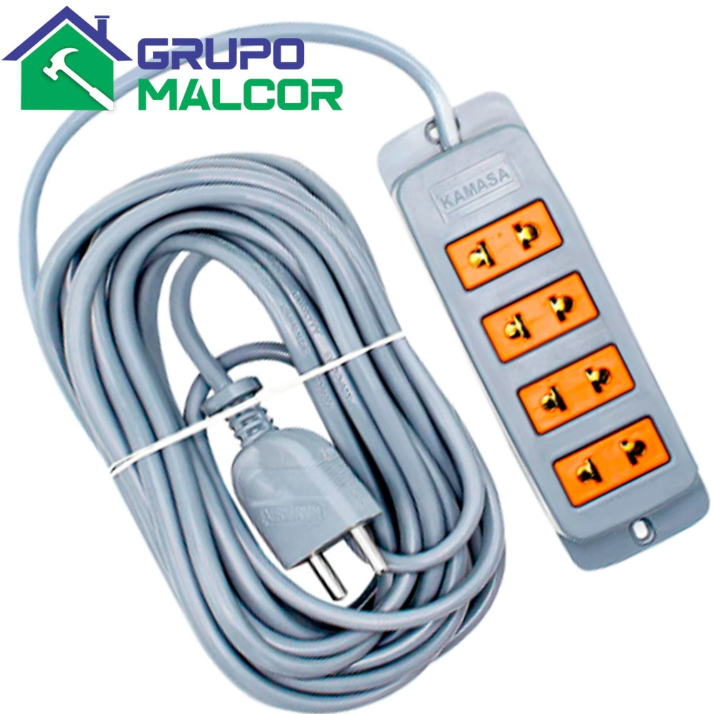 Extension Electrica Amarilla Gris 5M KAMASA