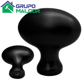 Jalador perilla negro ovalado 