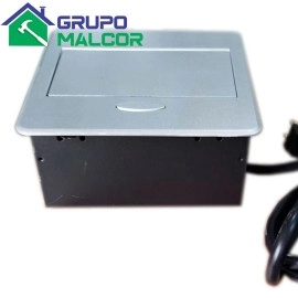 Caja de conectividad 2 Tomacorriente ALUMINIO