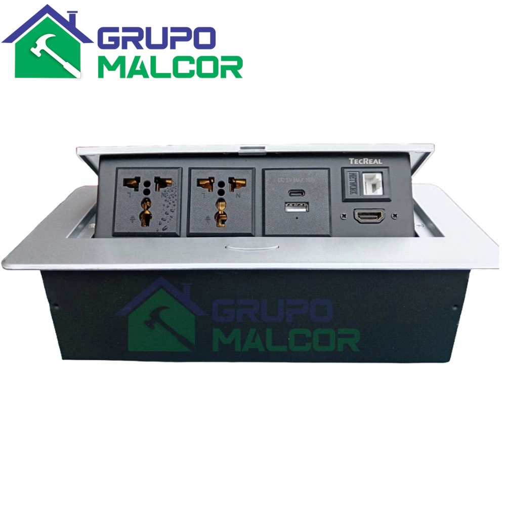 Caja conectividad 2 tomas Carga C USB RED HDMI