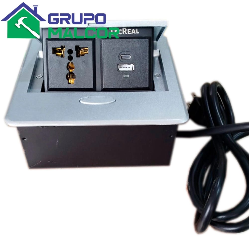 Caja de conectividad 1 TOMA USB Y CARGA TIPO C