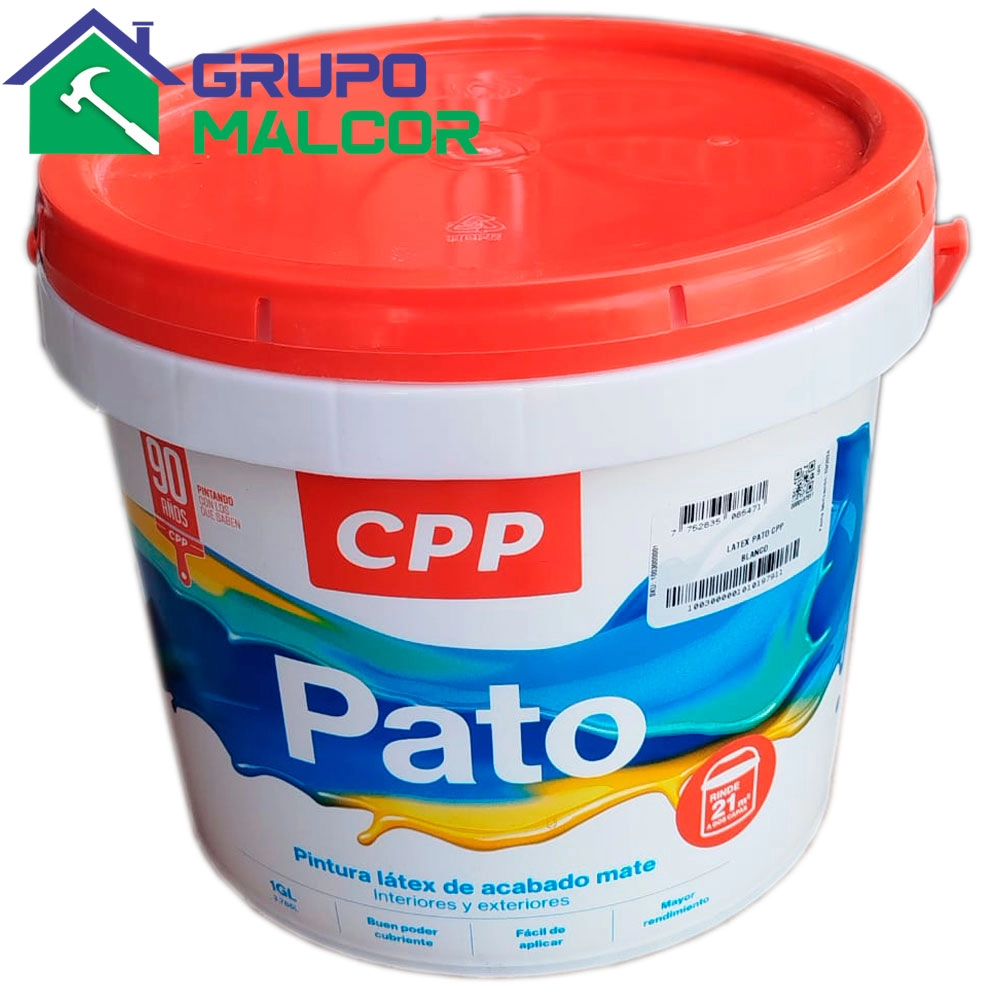 Pintura Latex Blanco Mate 1GL Pato