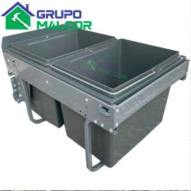 Tacho Doble Gris  para basura 