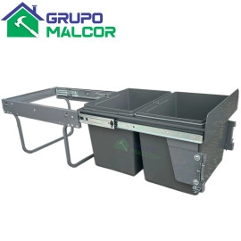 Tacho Doble Gris  para basura 