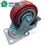 Garrucha con freno Giratoria Industrial 5"