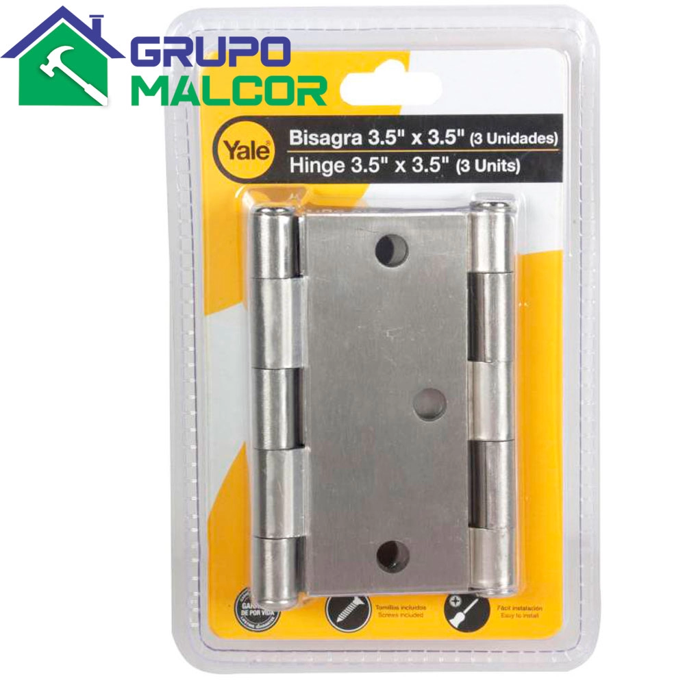 Bisagra Capuchina inox 3 1/2x3 1/2 Yale