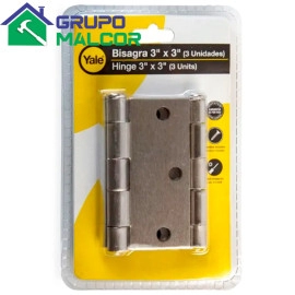 Bisagra Capuchina inox 3x3" Yale