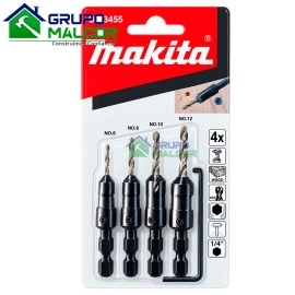 Juego de brocas con avellador 73455 MAKITA