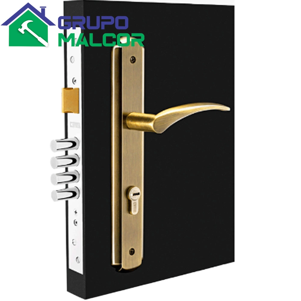 Cerradura Principal de Embutir Moderna Bronc. Antiguo  Derecha Cantol