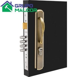 Cerradura Principal de Embutir Moderna Bronc. Antiguo  Derecha Cantol