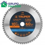 Disco para madera, 10" x 60 dientes centro 1", Truper