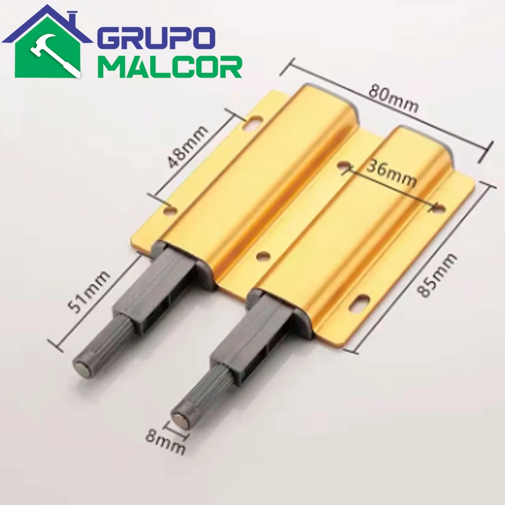 Pulsador Magnetico Doble Dorado