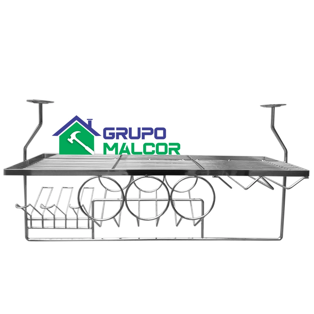 Porta Copas y Vinos Cromado