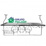 Porta Copas y Vinos Cromado