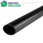 Tubo redondo aluminio negro 1/2" 