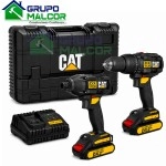 Kit atornilladores de impacto DXK201 18V CAT