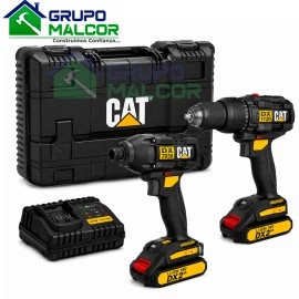 Kit atornilladores de impacto DXK201 18V CAT